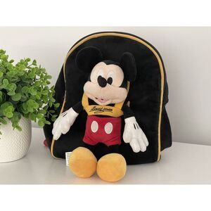 Disney Parks Mini Backpack w/ Mickey Plush Black Red Yellow